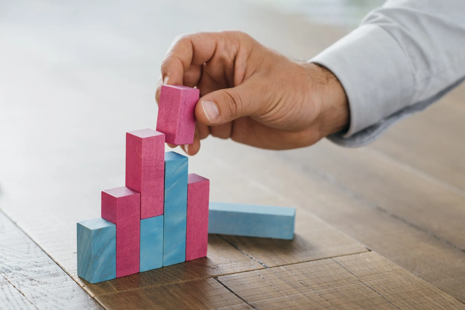 Business owner building a growth chart from blocks Clarion Accountancy & Taxation